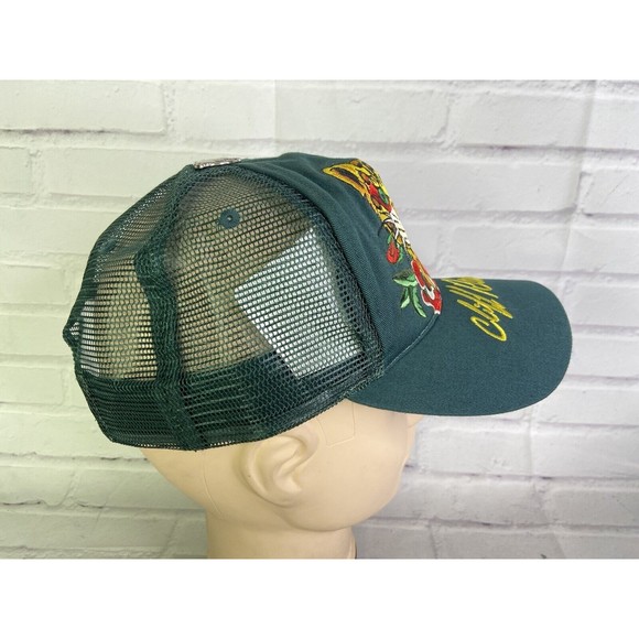 Cliff Raven Artwear Tiger Ed Hardy Tattoo Embroidered Mesh Back Snapback Hat Cap - Picture 7 of 10